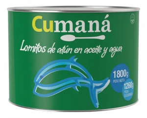 Atun lomo aceite Cumana x 1,85 kg (x 6 uds)