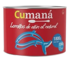 Atun lomo natural Cumana x 1,80 kg (x 6 uds)