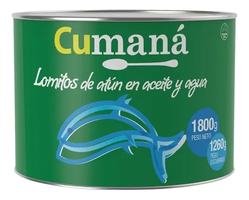 Atun lomo aceite Cumana x 1,85 kg (x 6 uds)