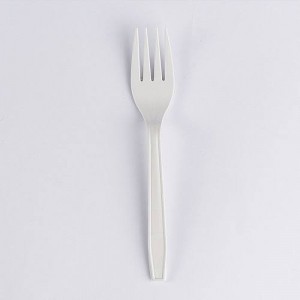 Tenedor blanco Almidón de maíz -15cm
