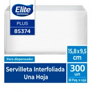 SERVILLETA INTERFOLIADA 15X9CM 300 UN