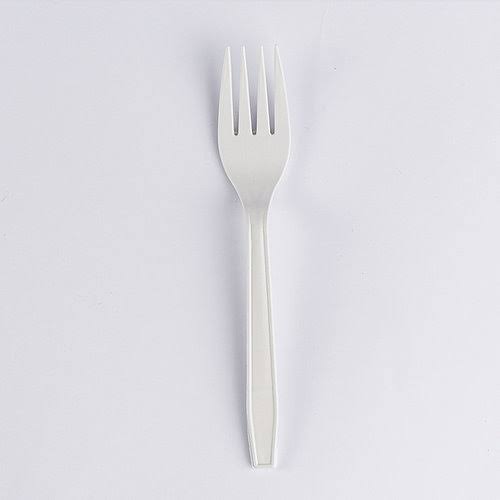 Tenedor blanco Almidón de maíz -15cm