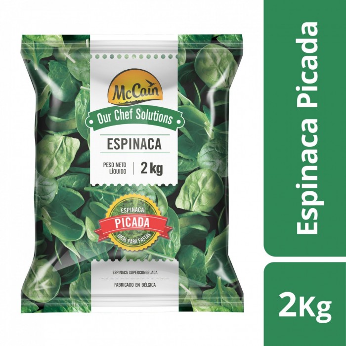 McCain Espinaca Picada (2 kg c/u) - Caja de 5 Und.