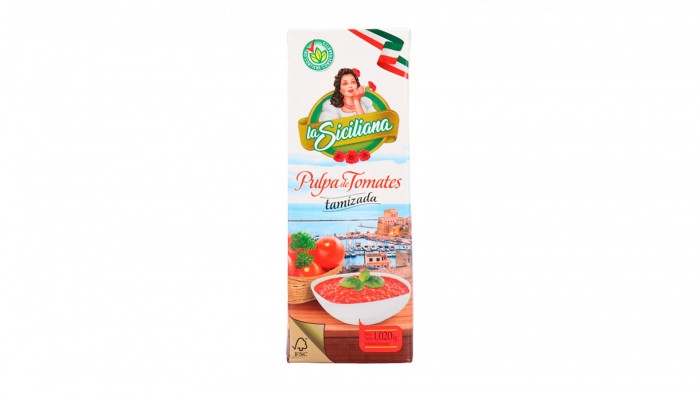 Salsa de Tomate Tamizada La Siciliana - Botella (1 L)